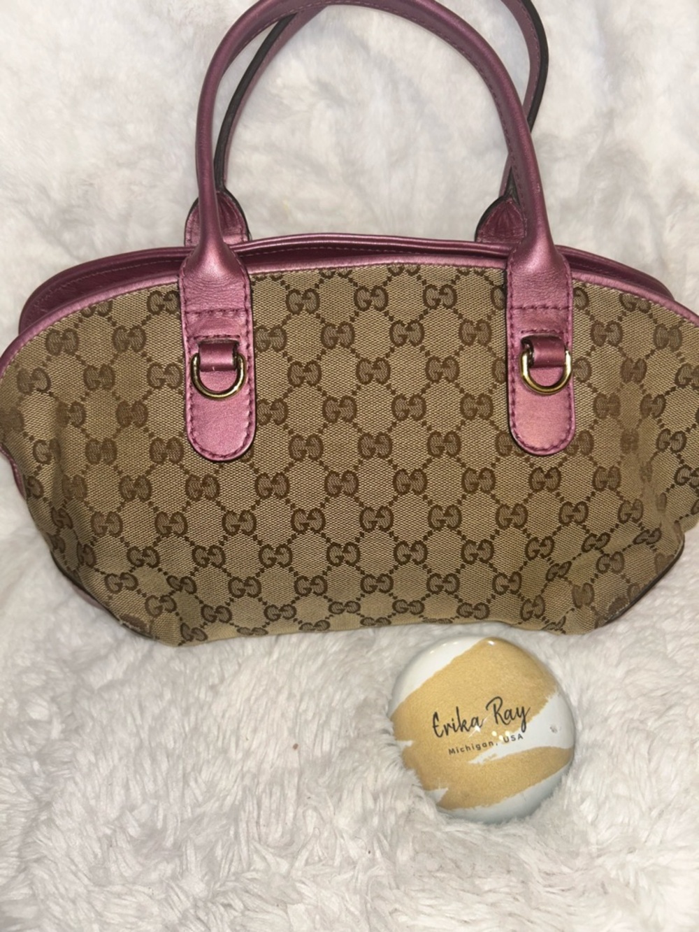 SOLD Gucci GG Canvas Heart Bit Bag - Picture 5 of 16
